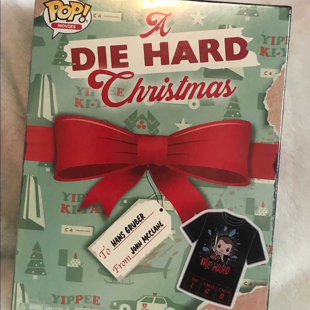 Die hard Christmas funko pop with Shirt